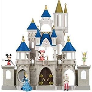 Disney World Cinderella Castle Playset Fireworks Sounds Parks EXCELLENT Works!
